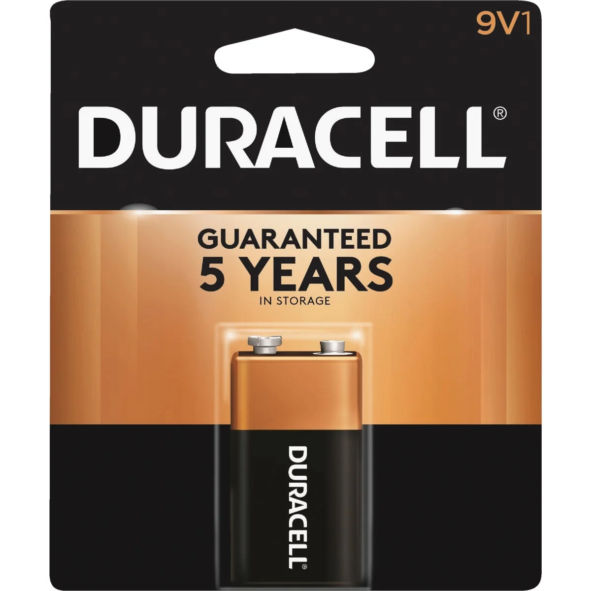 Green Duracell CopperTop 9V Alkaline Battery Traditional