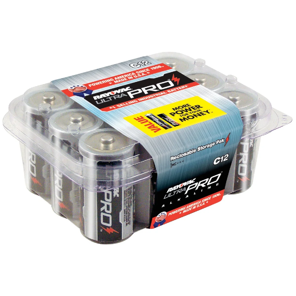 Soft Rayovac UltraPro C Alkaline Battery 12-Pack Practical