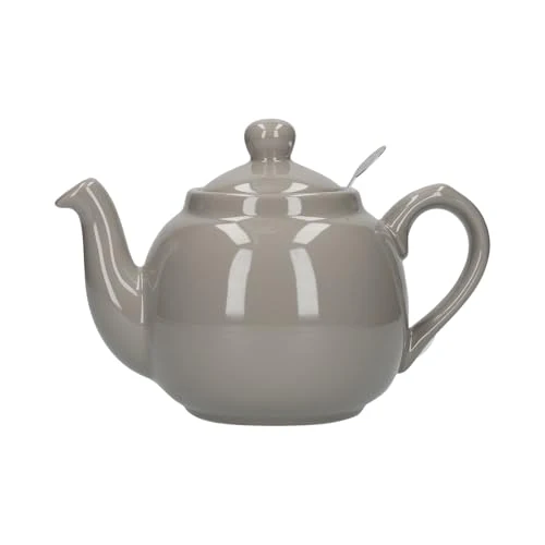 Functional Farmhouse 4 Cup Ceramic Teapot with Removable Infuser and Lid Organic