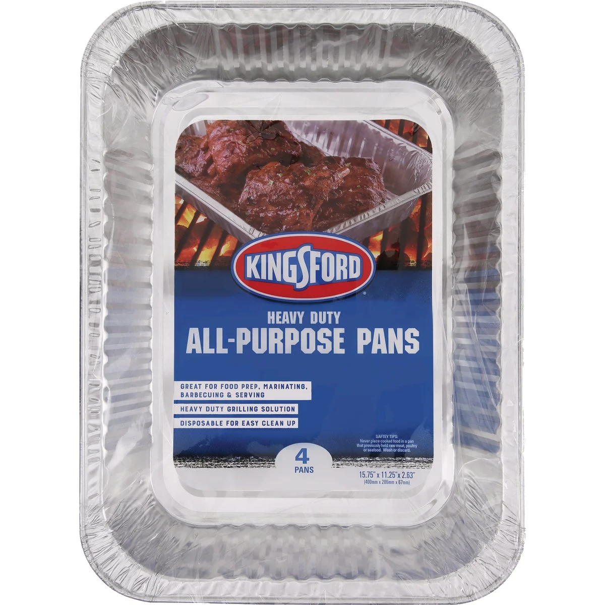 High-Grade Kingsford Aluminum 11.25 In. W. x 15.75 In. L. All Purpose Grill Pan 4-Pack Eco-Friendly