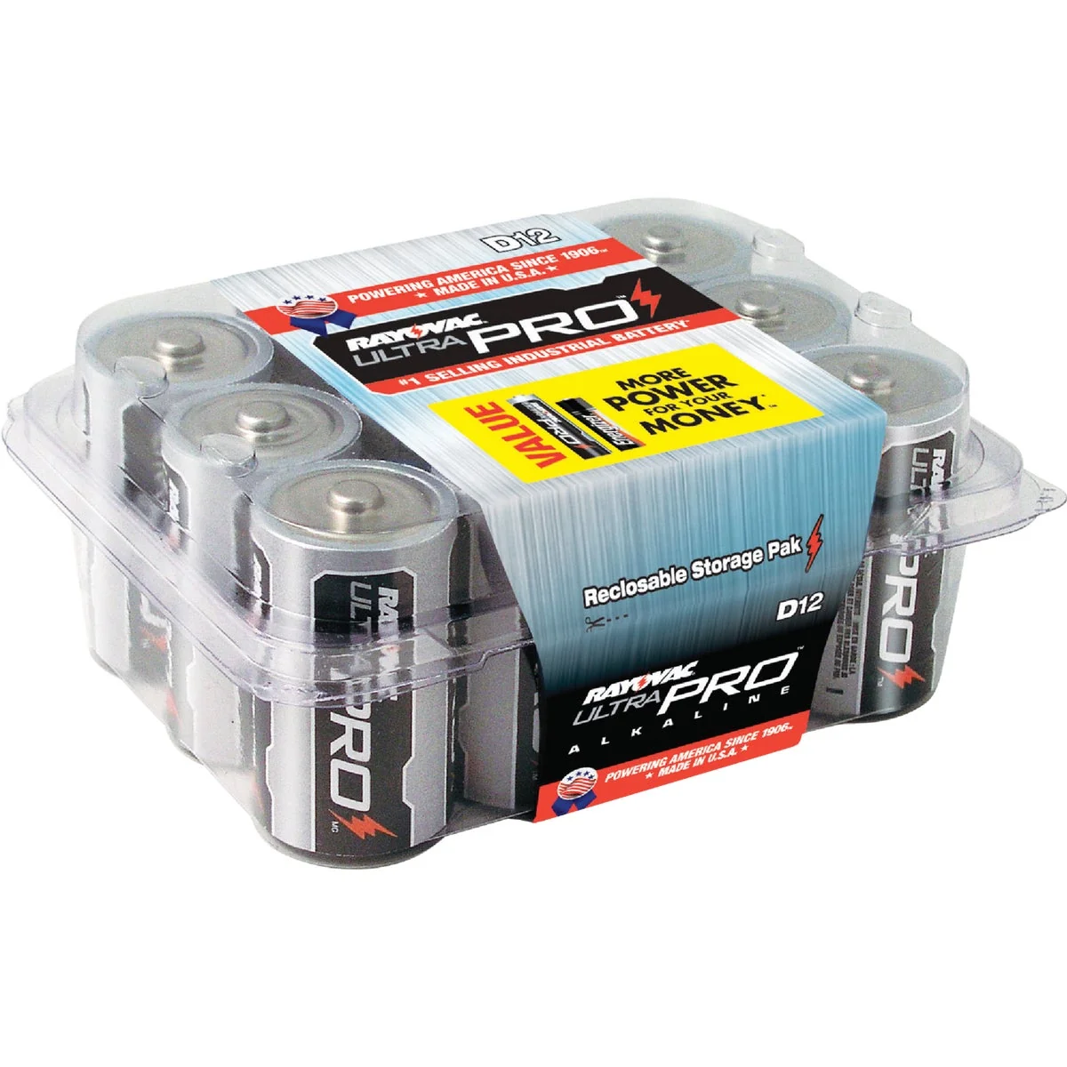 Convenient Rayovac UltraPro D Alkaline Battery 12-Pack Easy-to-Use