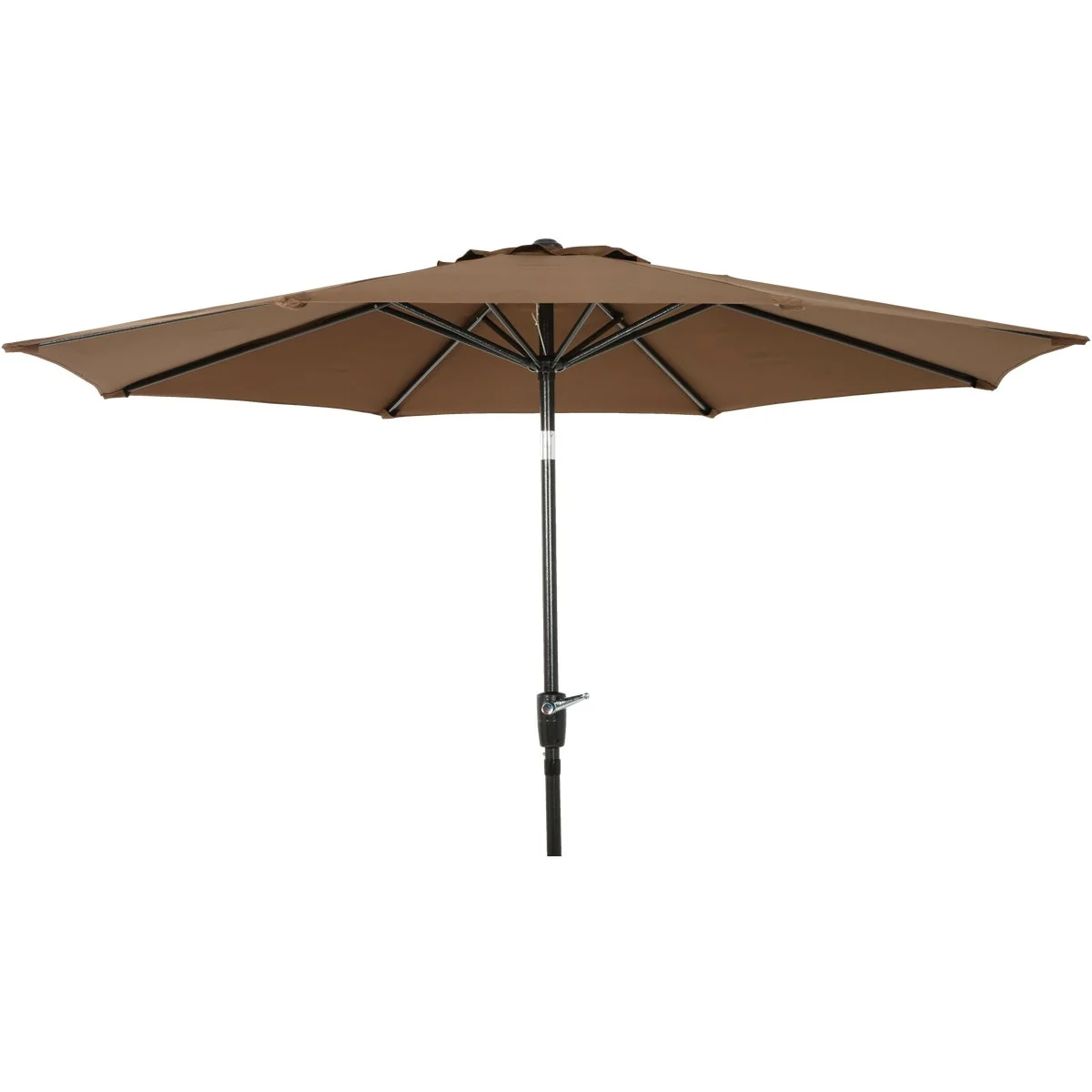 Efficient Outdoor Expressions 9 Ft. Aluminum Tilt Crank Brown Patio Umbrella Stylish