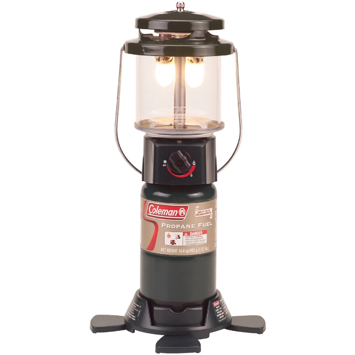 Official Coleman Flow 12 In. H x 8 In. Dia. Black Propane Lantern with Case Minimalist
