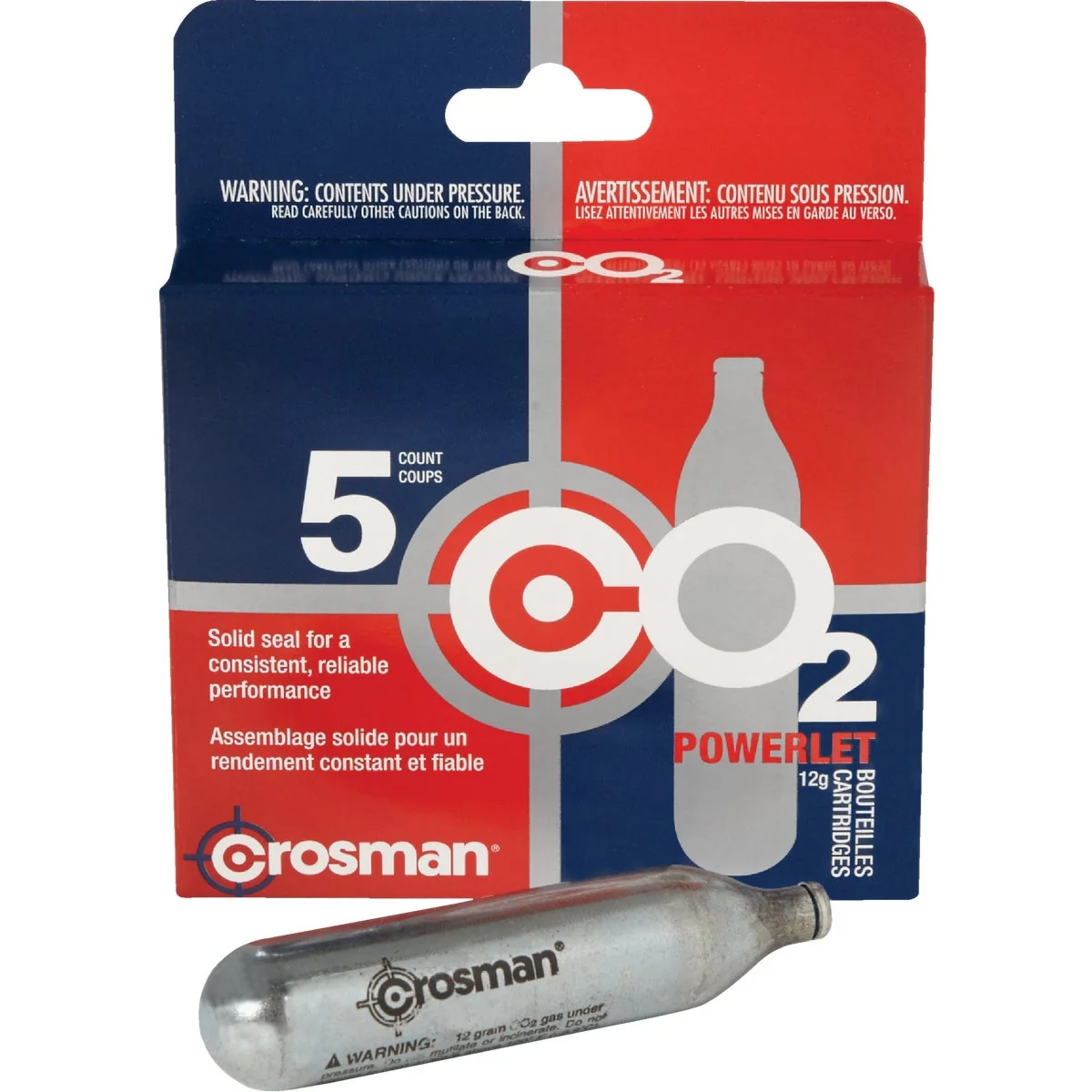 Breathable Crosman 12g CO2 Cartridge 5-Pack Modern