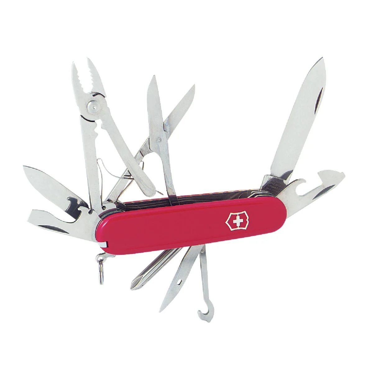 Practical Victorinox Deluxe 17-Function 3-1 2 In. Red Swiss Army Knife Dependable