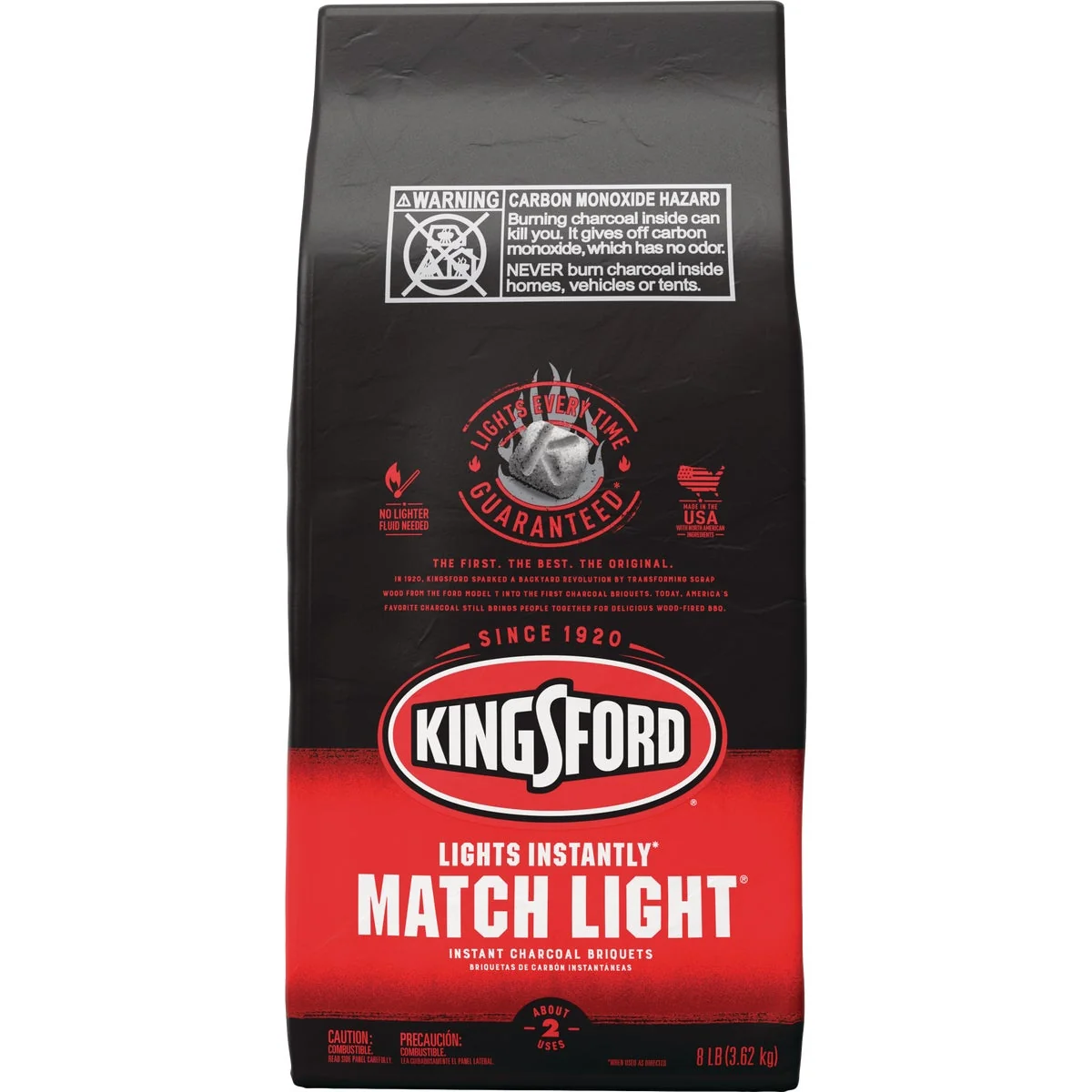Pure Kingsford Match Light 8 Lb. Briquets Charcoal Crafted