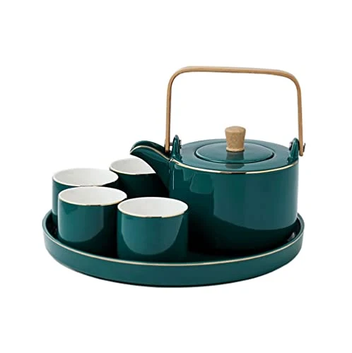 Solid Ceramic Coffee Tea Gift Sets Cups Service for 4 Teapot and Tray Afternoon Tea Cup Gift Box Fast