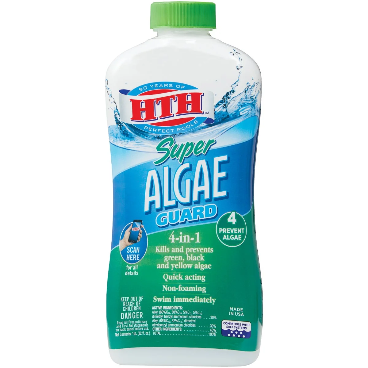 Healthy HTH Super Algae Guard 60 1 Qt. Liquid Algae Control Trendy