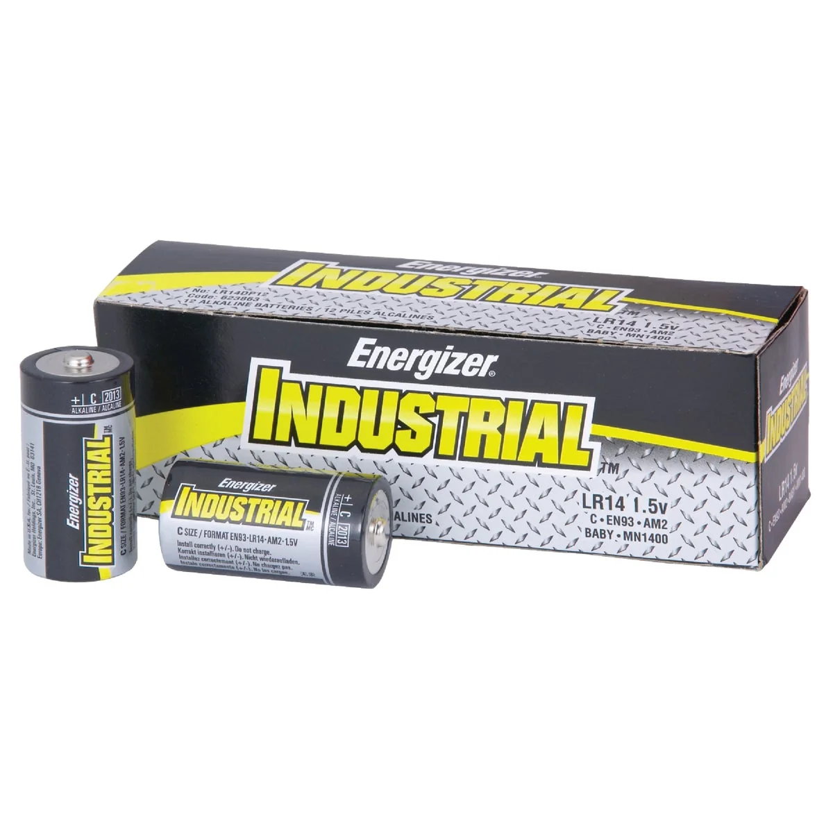 Responsible Energizer Industrial C Alkaline Battery 12-Pack Crafted