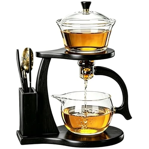 Versatile Lazy Gong Fu Tea Set Semi Automatic Magnetic Glass Teapot Premium Material