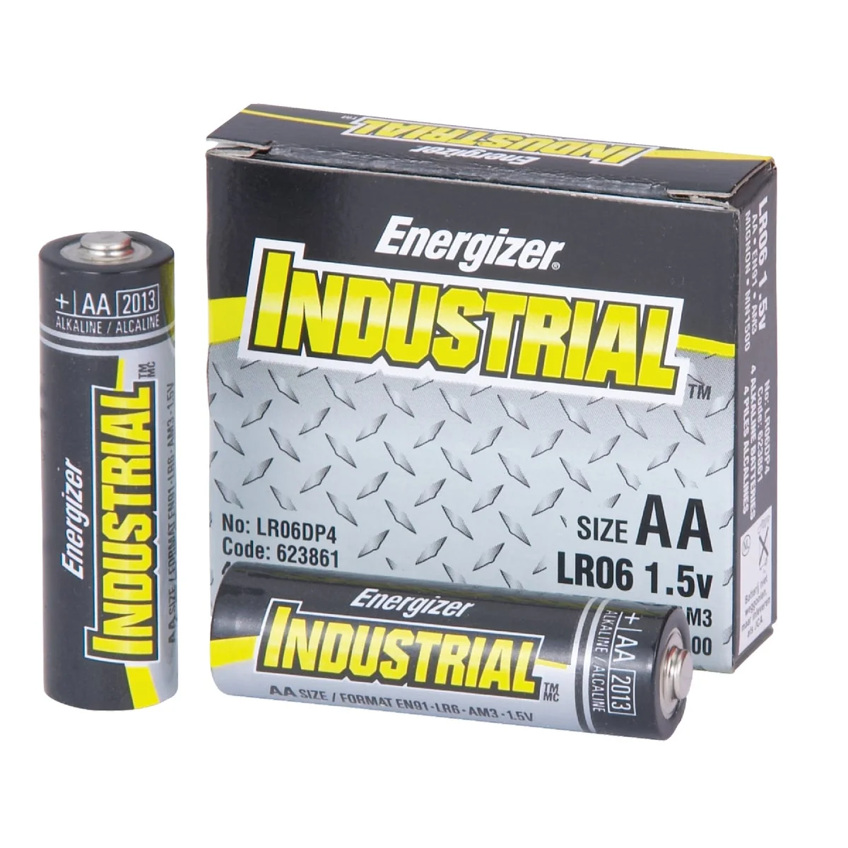 Specialty Energizer Industrial AA Alkaline Battery 6 4-Pack Recyclable