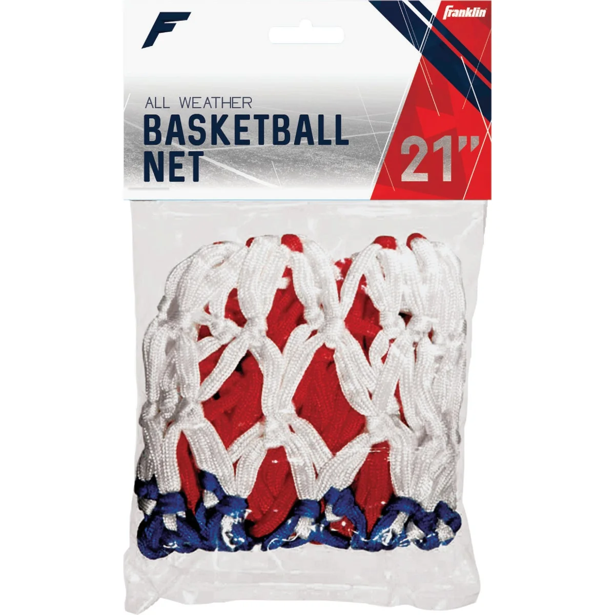 Authentic Franklin Hourglass Red White Blue All Weather Basketball Net Optimized