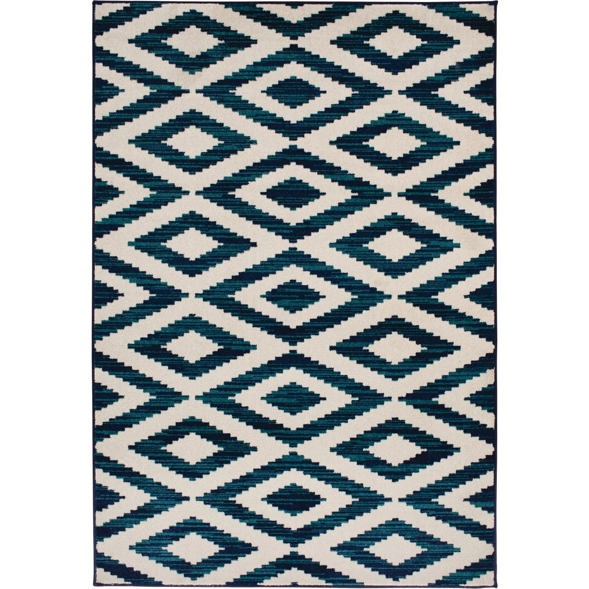High-Grade Backyard Bungalow Scalene 6 Ft. 7 In. x 9 Ft. 6 In. Blue Diamond Plush Outdoor Rug Exclusive