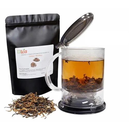 Reusable Ingenious Teapot Set with 2oz T7 TEA Golden Monkey Black Tea Pure