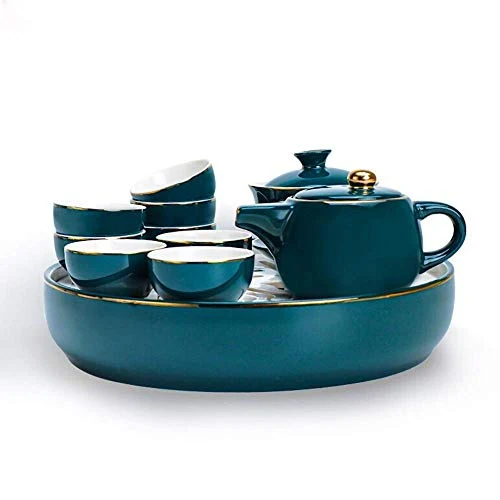Enhanced Tea Sets Tea Cup Teapot Set With Tray And Gift Box 11 Piece Porcelain Kung Fu Tea Set For 8 Persons Home And Gift Use For Household Fashionable