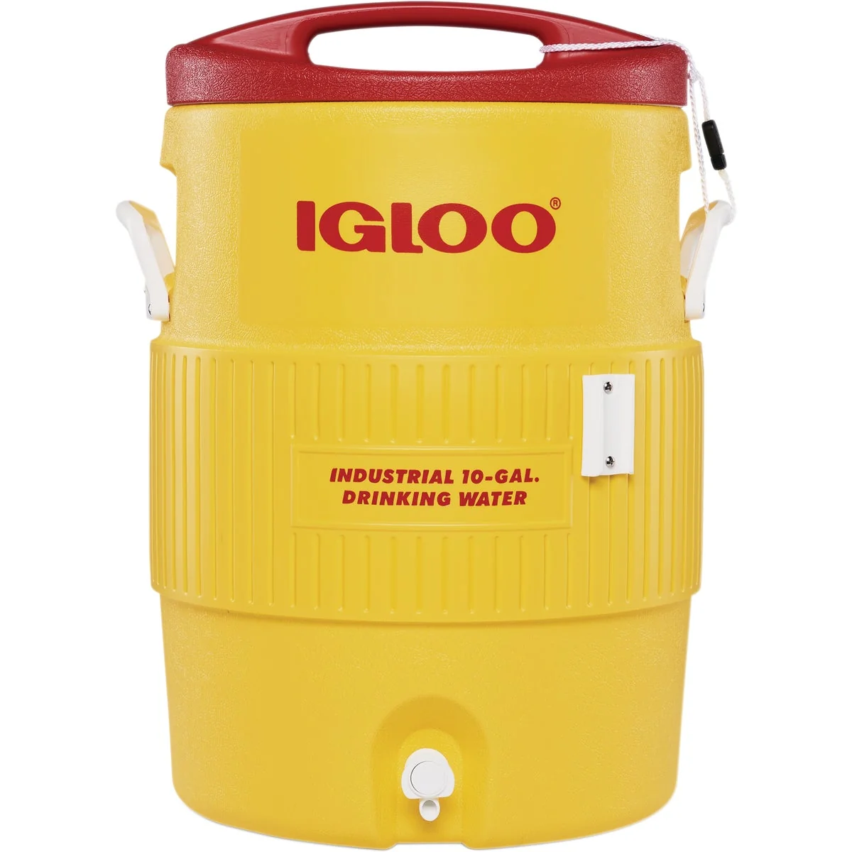 Healthy Igloo 10 Gal. Yellow Industrial Water Jug with Cup Dispenser Bracket Safe