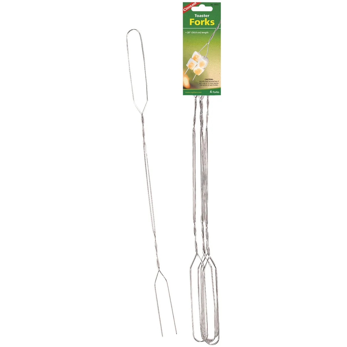 Elegant Coghlans 20 In. Nickel-Plated Wire Hot Dog Fork 4-Pack Professional