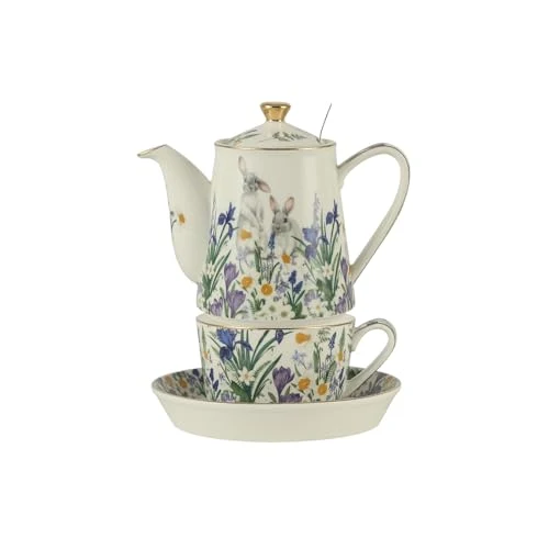 Minimalist Porcelain Tea Set with Removable Stainless Steel Infuser for Afternoon Tea Smooth