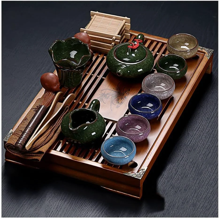 Traditional Ceramic Gongfu Tea Set with Teapot Smart