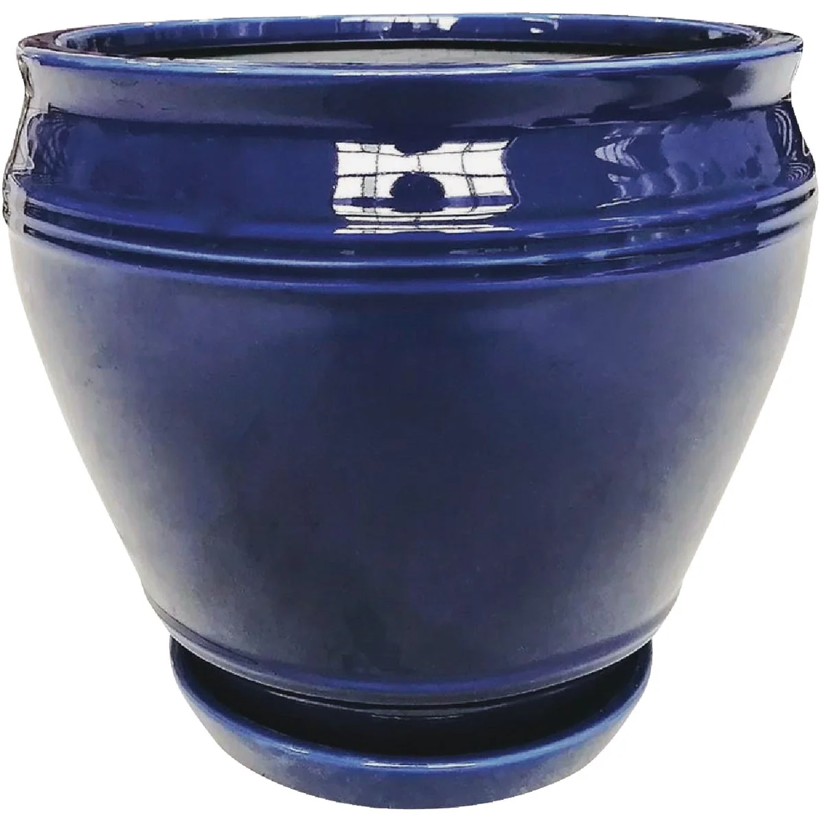 Original Southern Patio Collins 6 In. Ceramic Blue Planter Clean