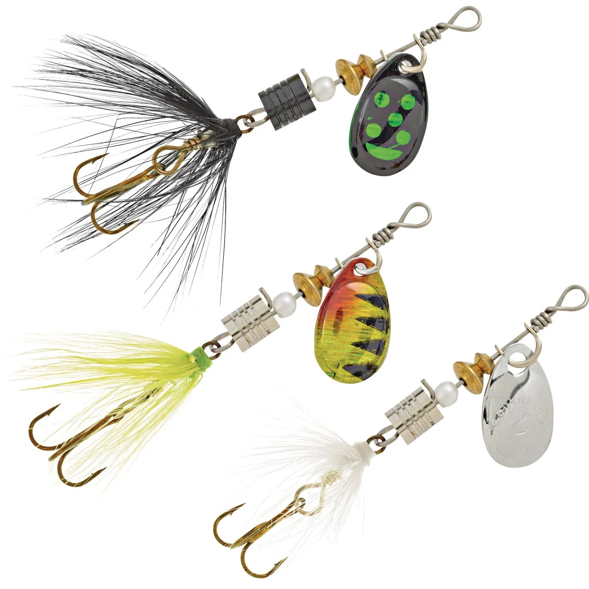 Reliable SouthBend 3-Piece Classic Dressed Spinners Fishing Lure Kit Refined