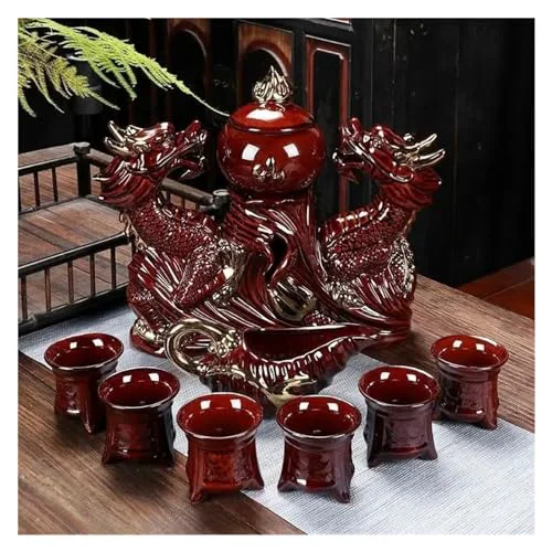 Versatile Teacup Set Automatic Tea Bone China Teapot and Cup Travel Teaset for Holiday Gifts Premium