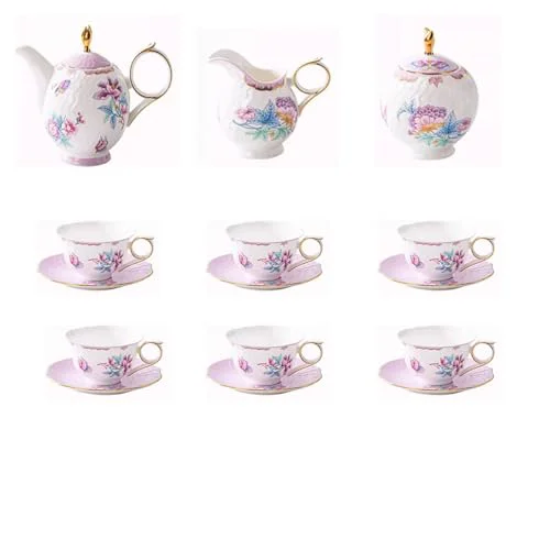 Quality Floral Bone China Tea Set Eco-Friendly