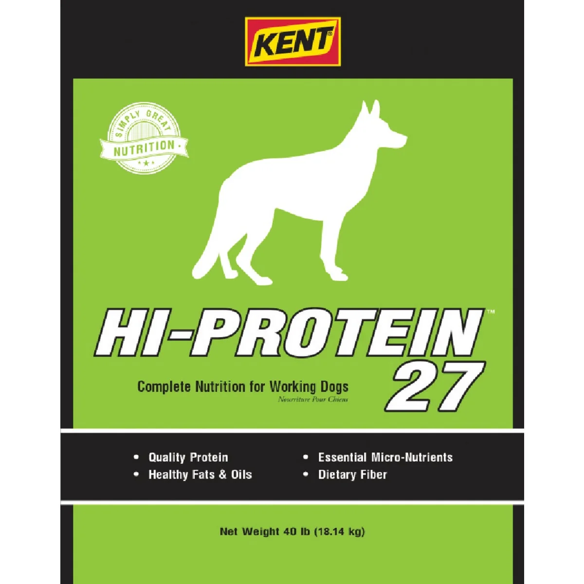 Traditional Kent Hi-Protein 27 40 Lb. Adult Dry Dog Food High-Quality