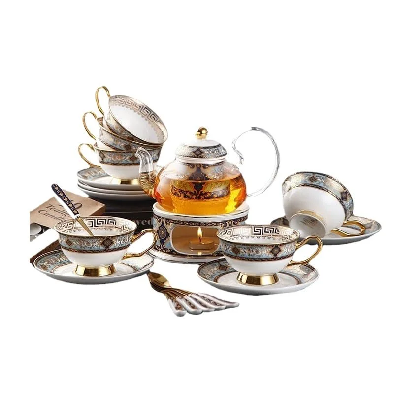 Comfortable English Ceramic Cups Afternoon Tea Sets Home Flower Fruit Teapot Wedding Gift Set Secure