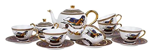 High-End American Retro Horse Ritual Bone China Coffee Cup Saucer teapot Teacup Afternoon Tea Flower Tea Set Coffee Set Wedding Gift Gift Box Elite