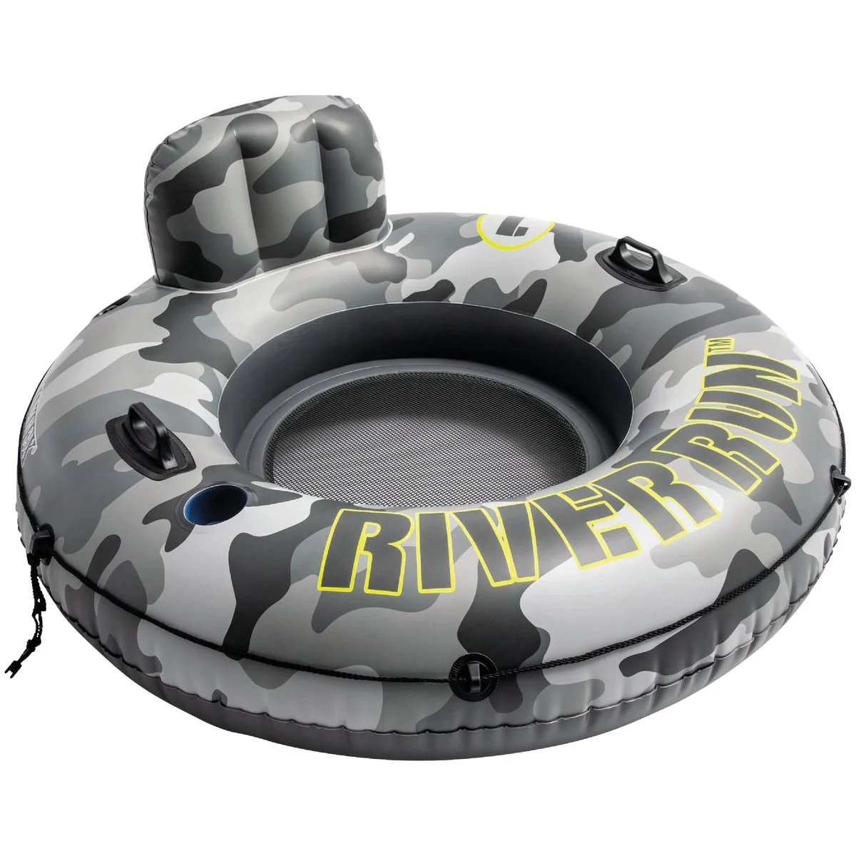 Environmentally Friendly Intex River Run 53 In. Dia. Tube Float Gray Black Camo High-Performance