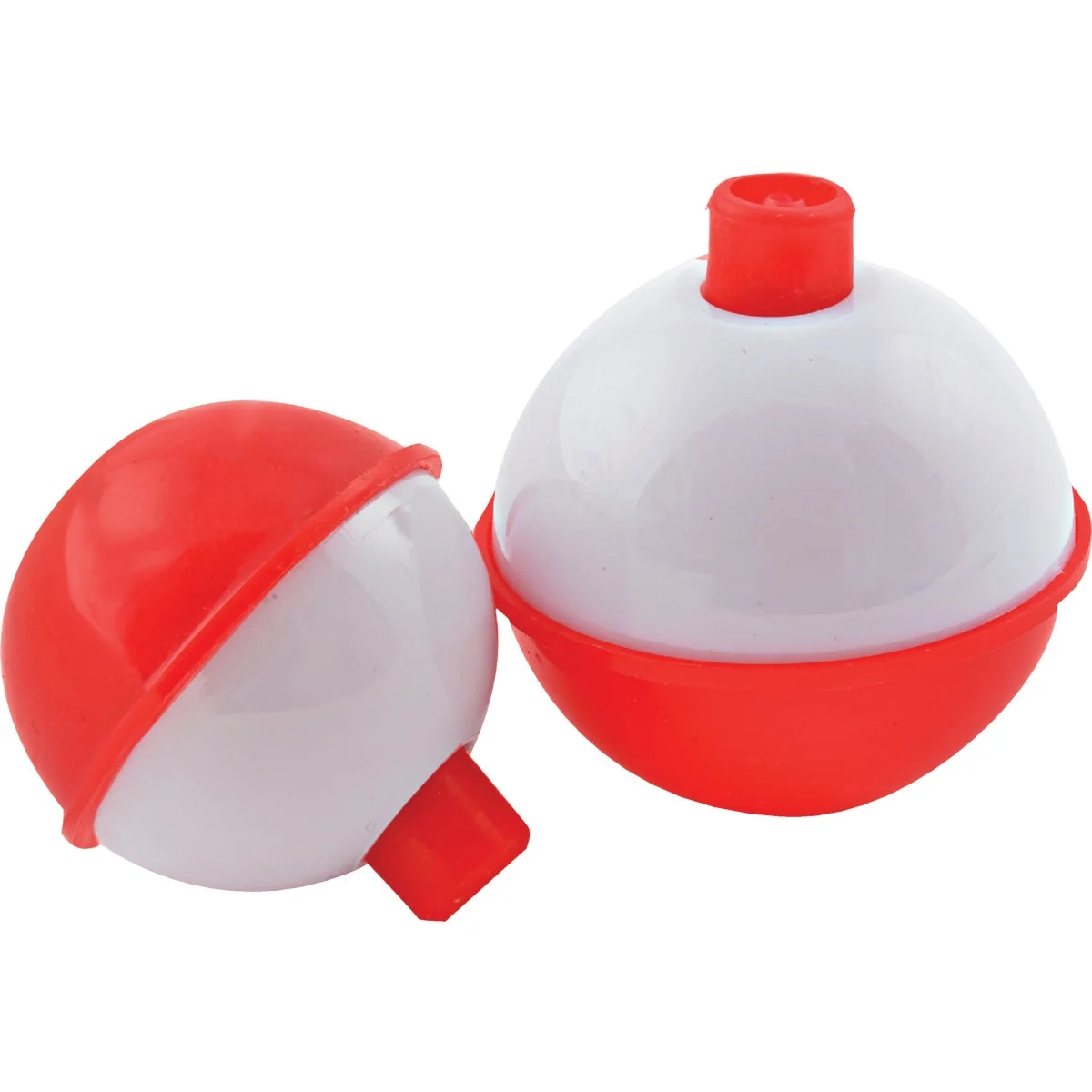 High-End SouthBend Assorted Sizes Red White Push-Button Fishing Bobber Float 10-Pack Verified