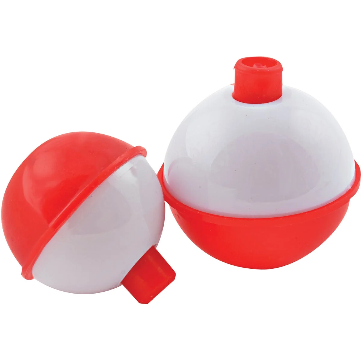 Convenient SouthBend 1-1 2 In. Red White Push-Button Fishing Bobber Float 2-Pack Casual