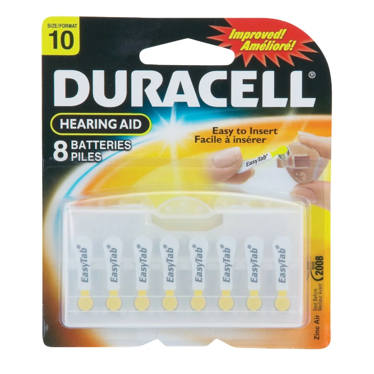 Efficient Duracell EasyTab 10 Hearing Aid Battery 8-Pack Sophisticated