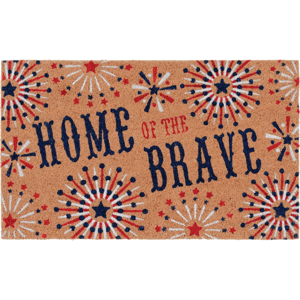 Superior Natco Home 18 In. x 30 In. Coir Outdoor Doormat Patriotic Fireworks Prestigious
