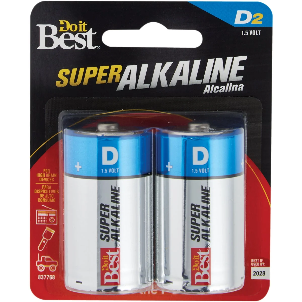 Relaxed Do it D Alkaline Battery 2-Pack Enhanced