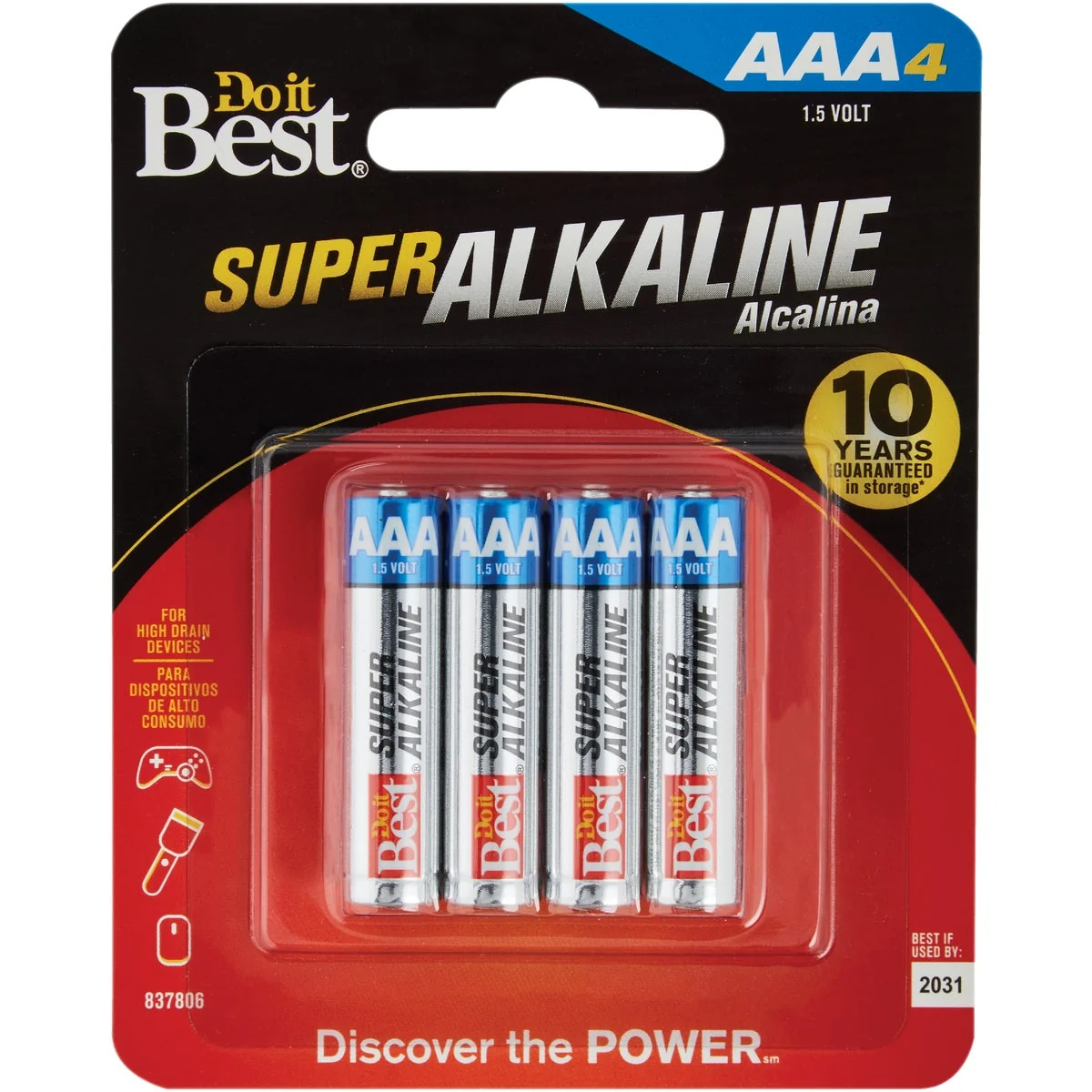Carefully Designed Do it AAA Alkaline Battery 4-Pack Casual