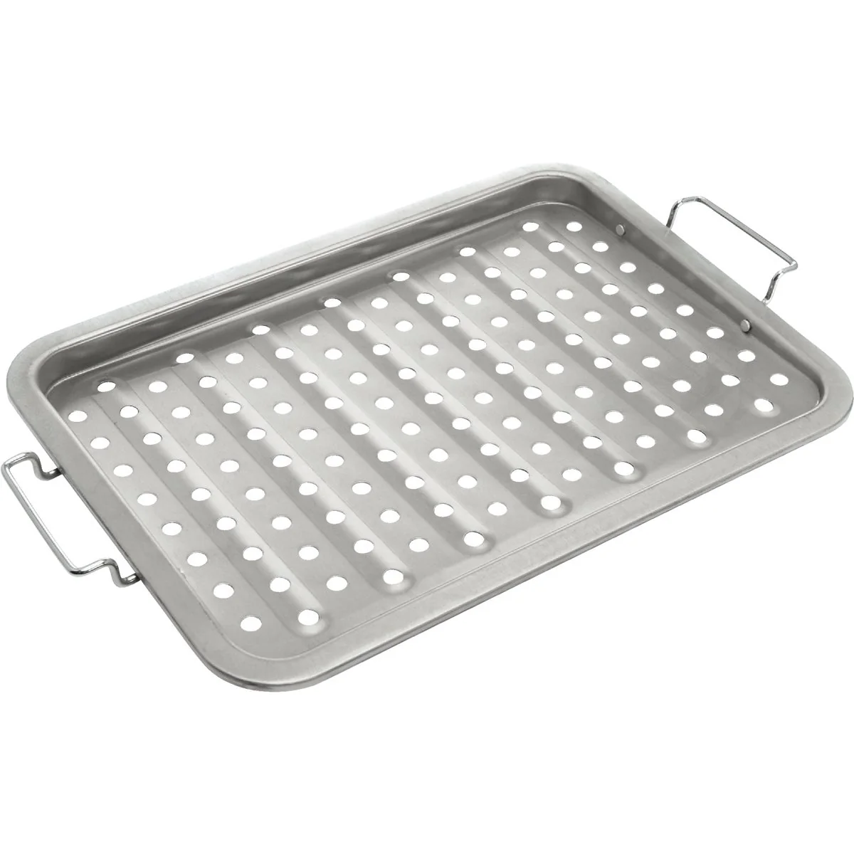 Versatile GrillPro 11 In. W. x 16 In. L. Stainless Steel Grill Topper Tray Soft
