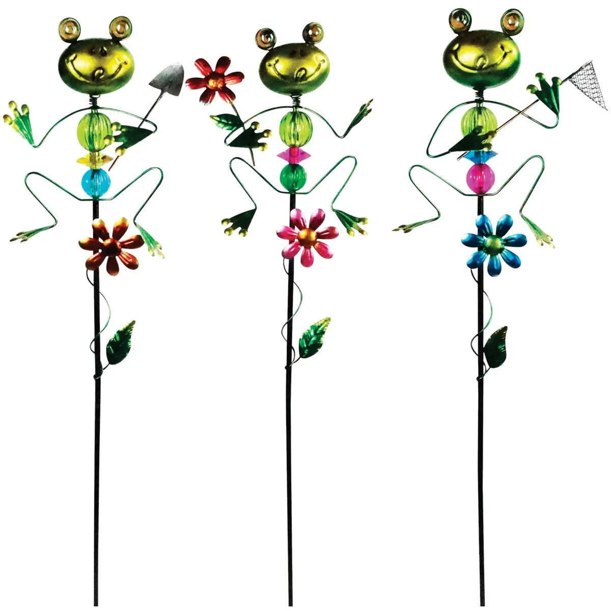 Artisan Alpine 36 In. Metal Frog Garden Stake Lawn Ornament Environmentally Friendly