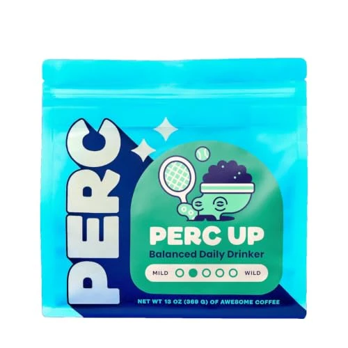 Trendy PERC UP Roasted by Perc Coffee 12 Ounce Pack of 1 Secure