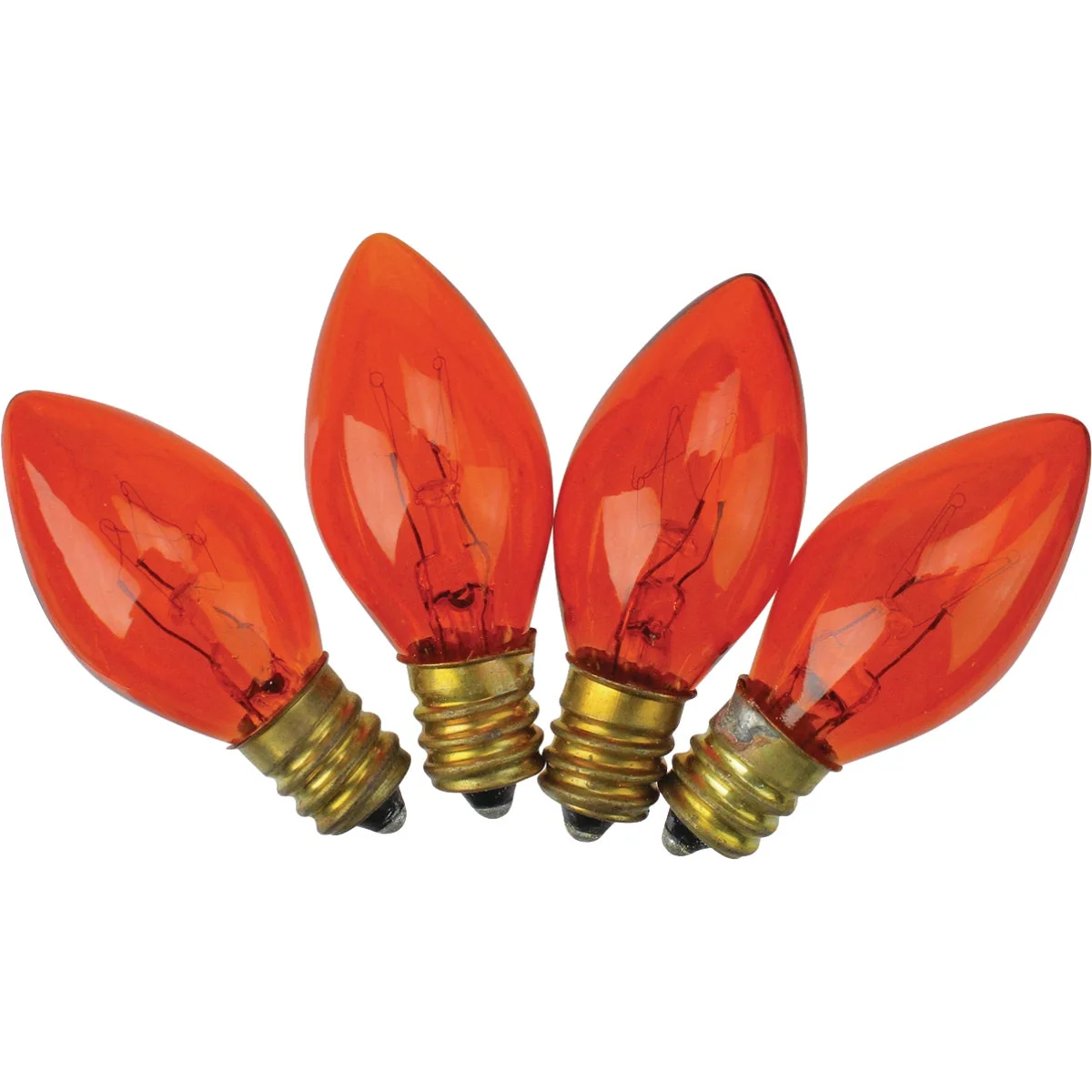 Superior J Hofert C7 Orange Transparent 125V Light Bulb 4-Pack User-Friendly