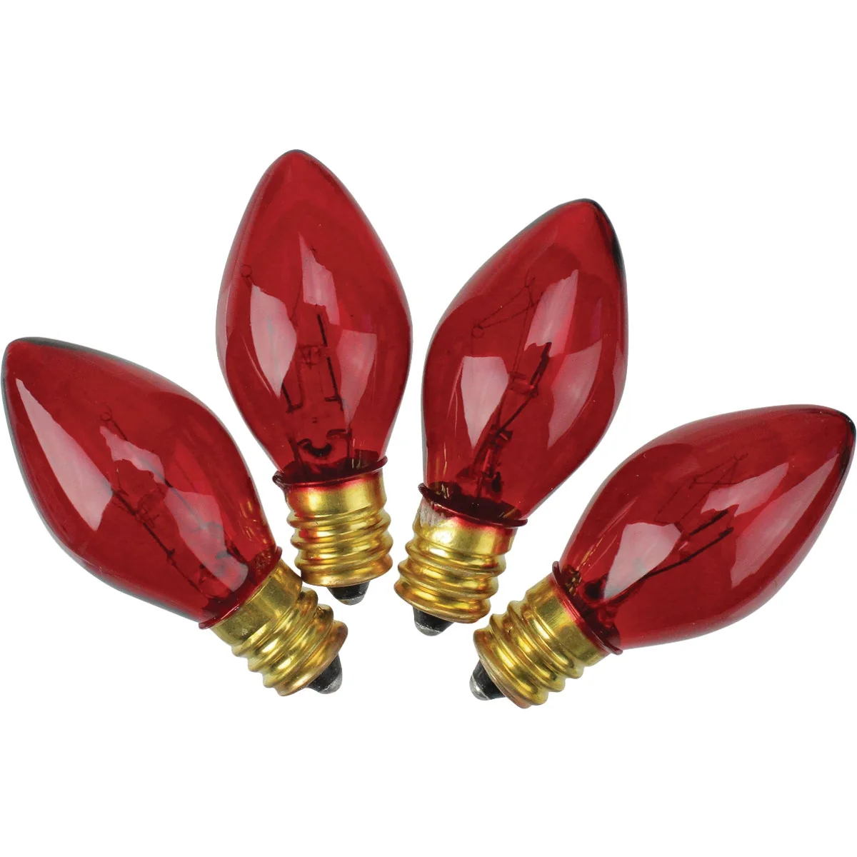 Reusable J Hofert C7 Red Transparent 125V Light Bulb 4-Pack Advanced