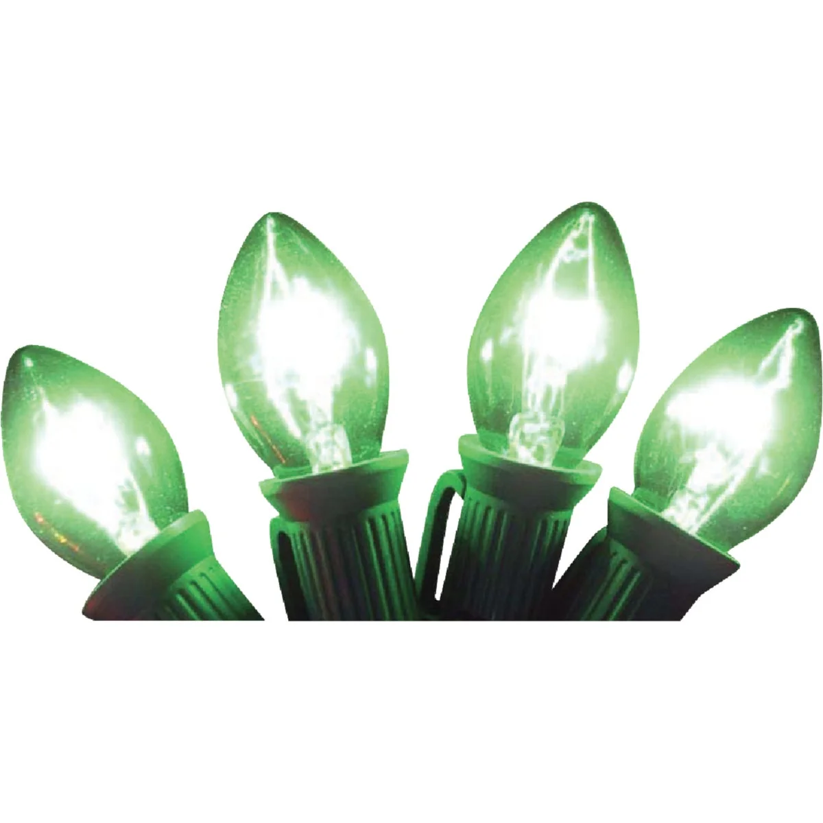 Casual J Hofert C7 Green Transparent 125V Light Bulb 4-Pack Exceptional