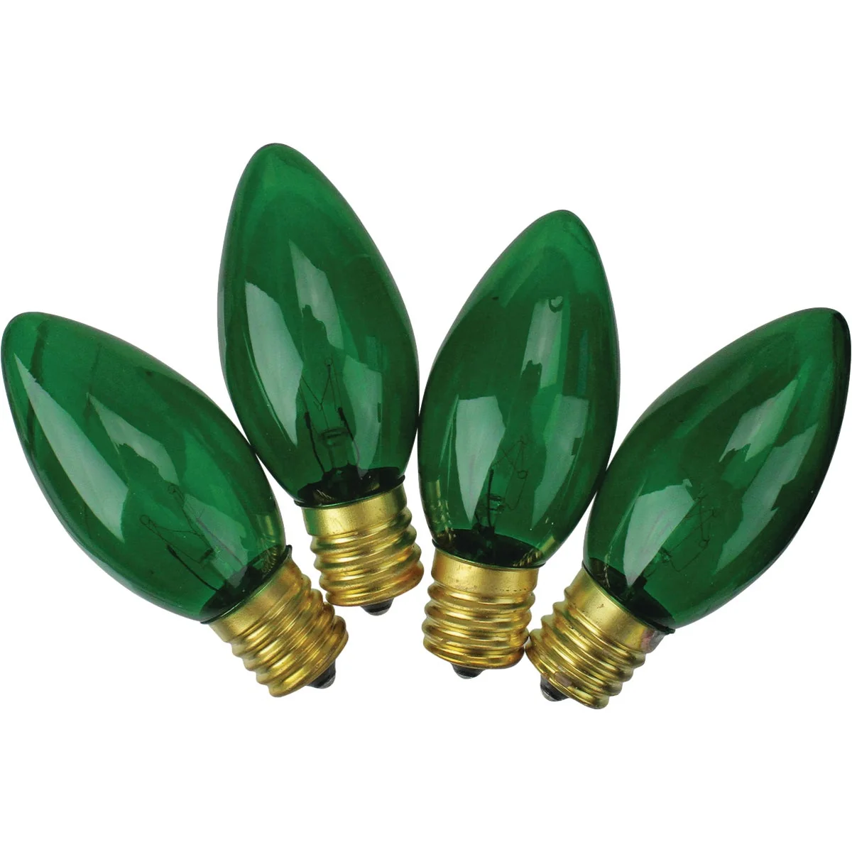 First-Class J Hofert C9 Green Transparent 125V Light Bulb 4-Pack Fine Crafted