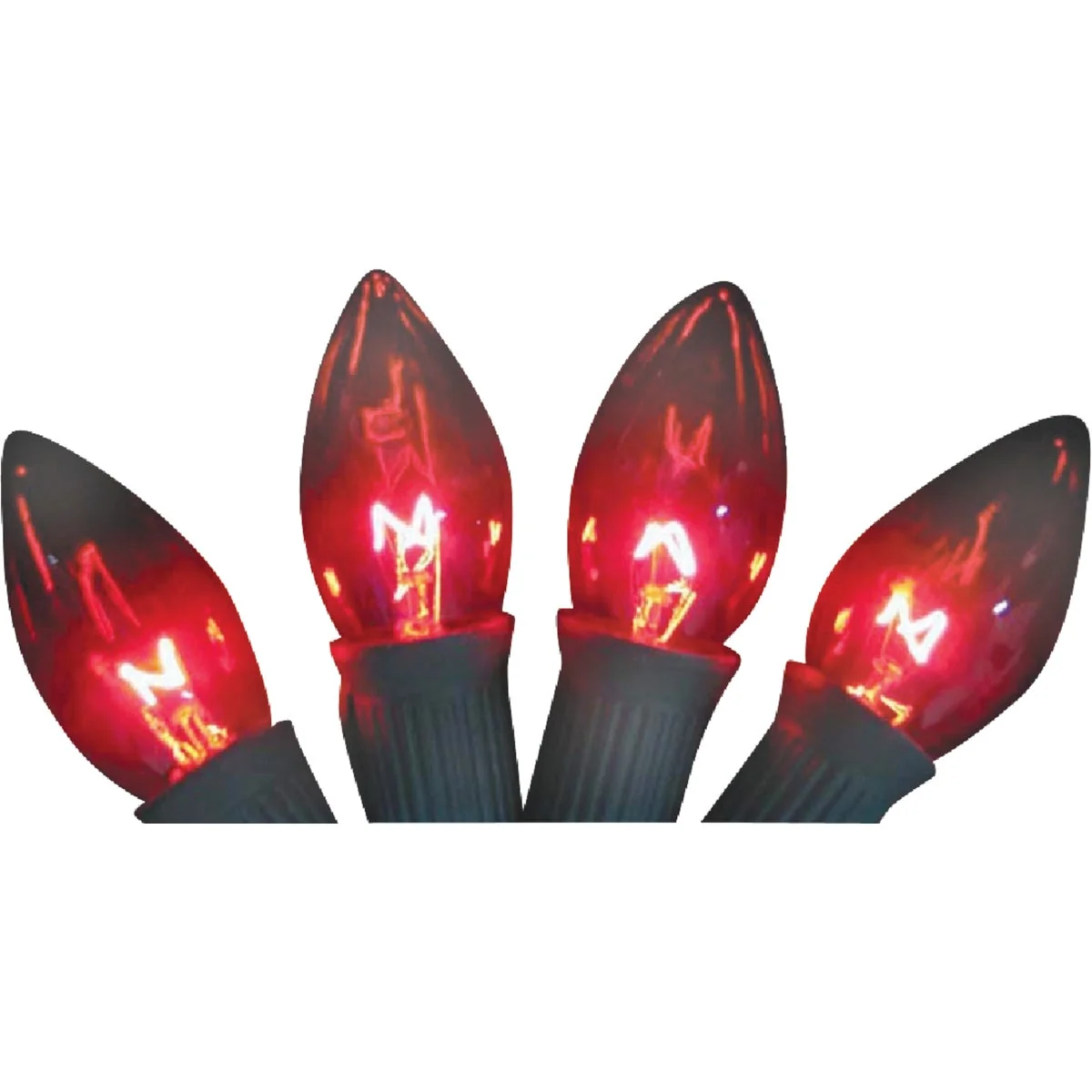 Next-Generation J Hofert C9 Red Transparent 125V Light Bulb 4-Pack Proven