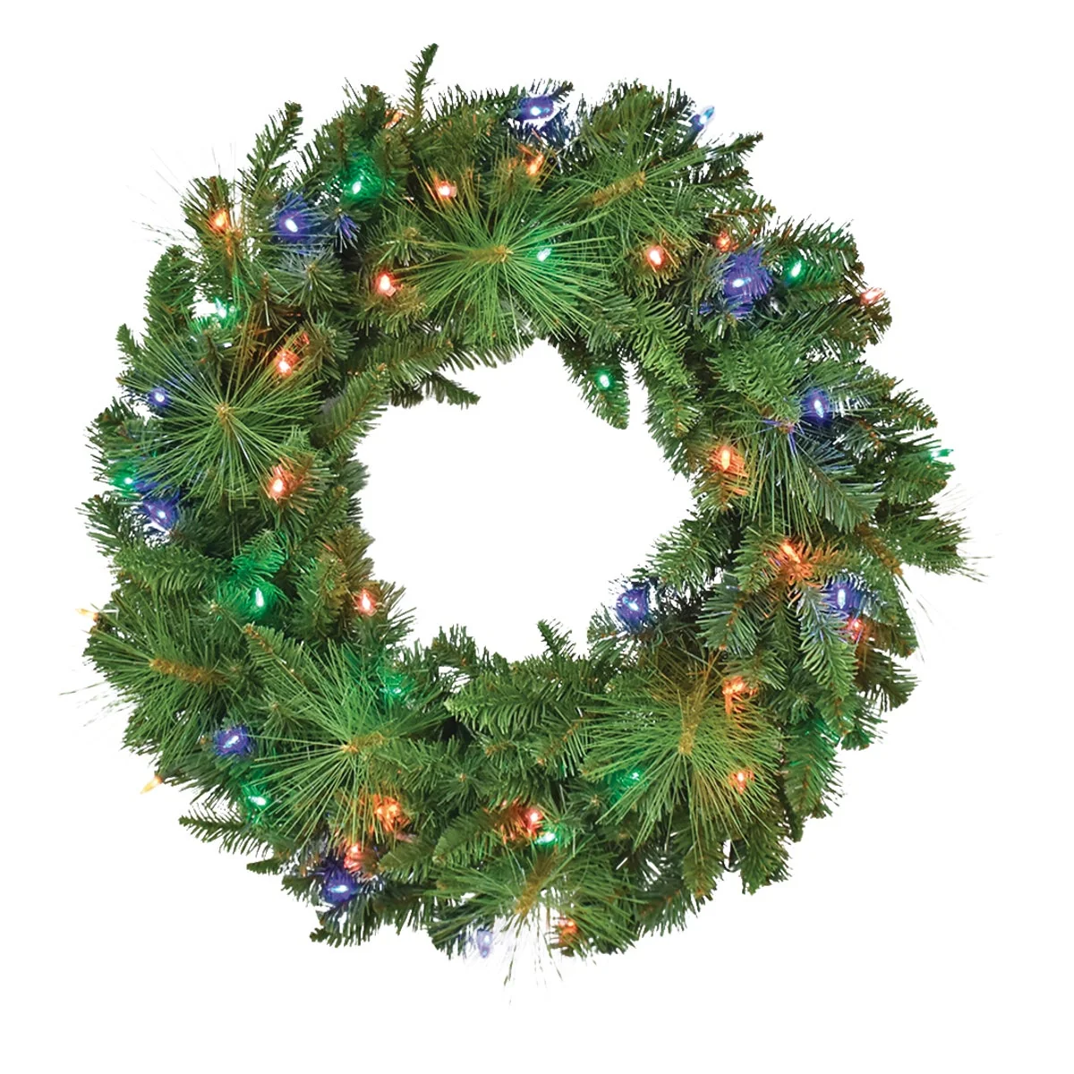 High-Grade Canyon Road 24 In. 35-Bulb Multi-Color LED Prelit Wreath User-Friendly