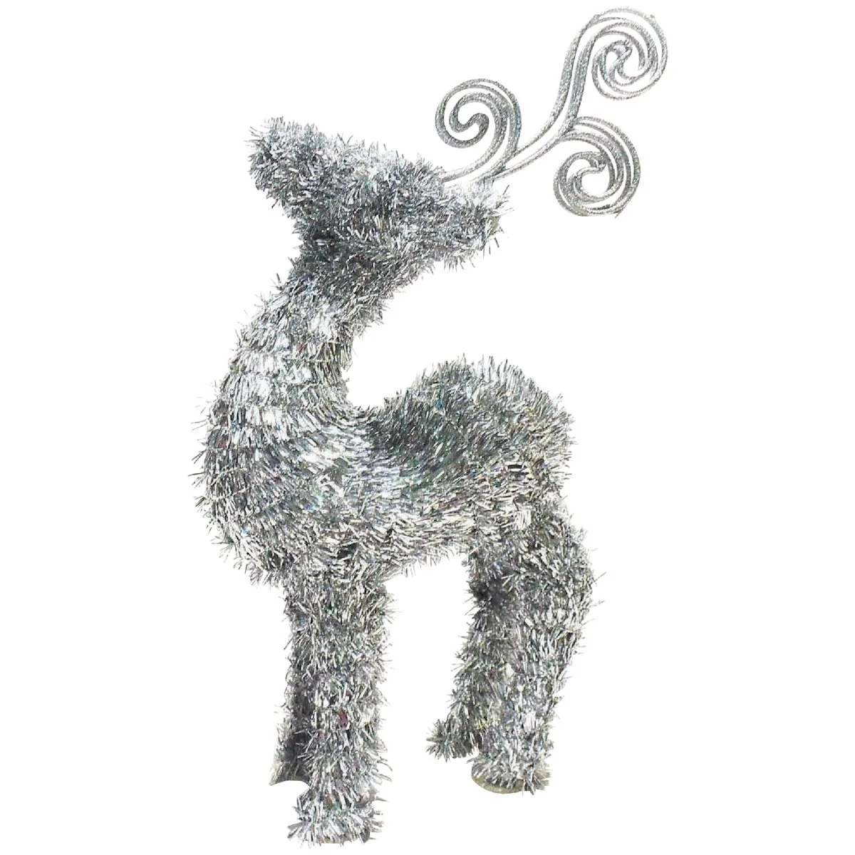 Genuine Youngcraft 14 In. Silver Tinsel 3-Dimensional Deer Next-Generation