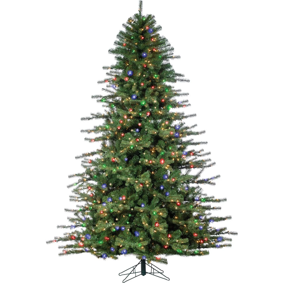 Modern Sterling 7.5 Ft. New Layered Highland Pine 1000-Bulb Multi Incandescent Prelit Artificial Christmas Tree Prestigious