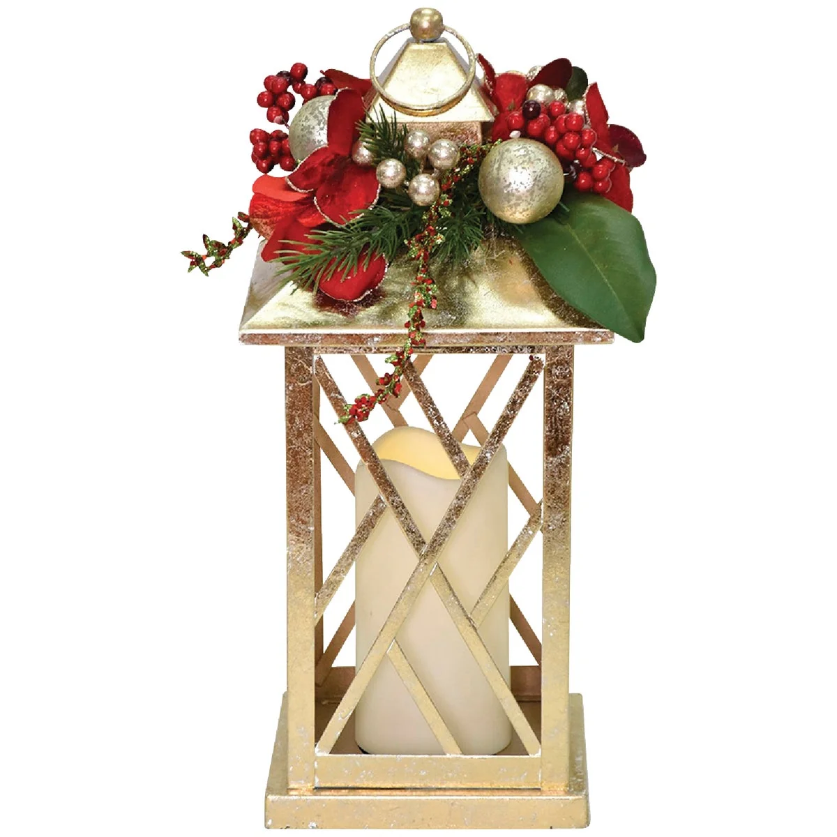 High-Performance Gabriella 15 In. H. Metal Lantern with LED Candle Arrangement Healthy