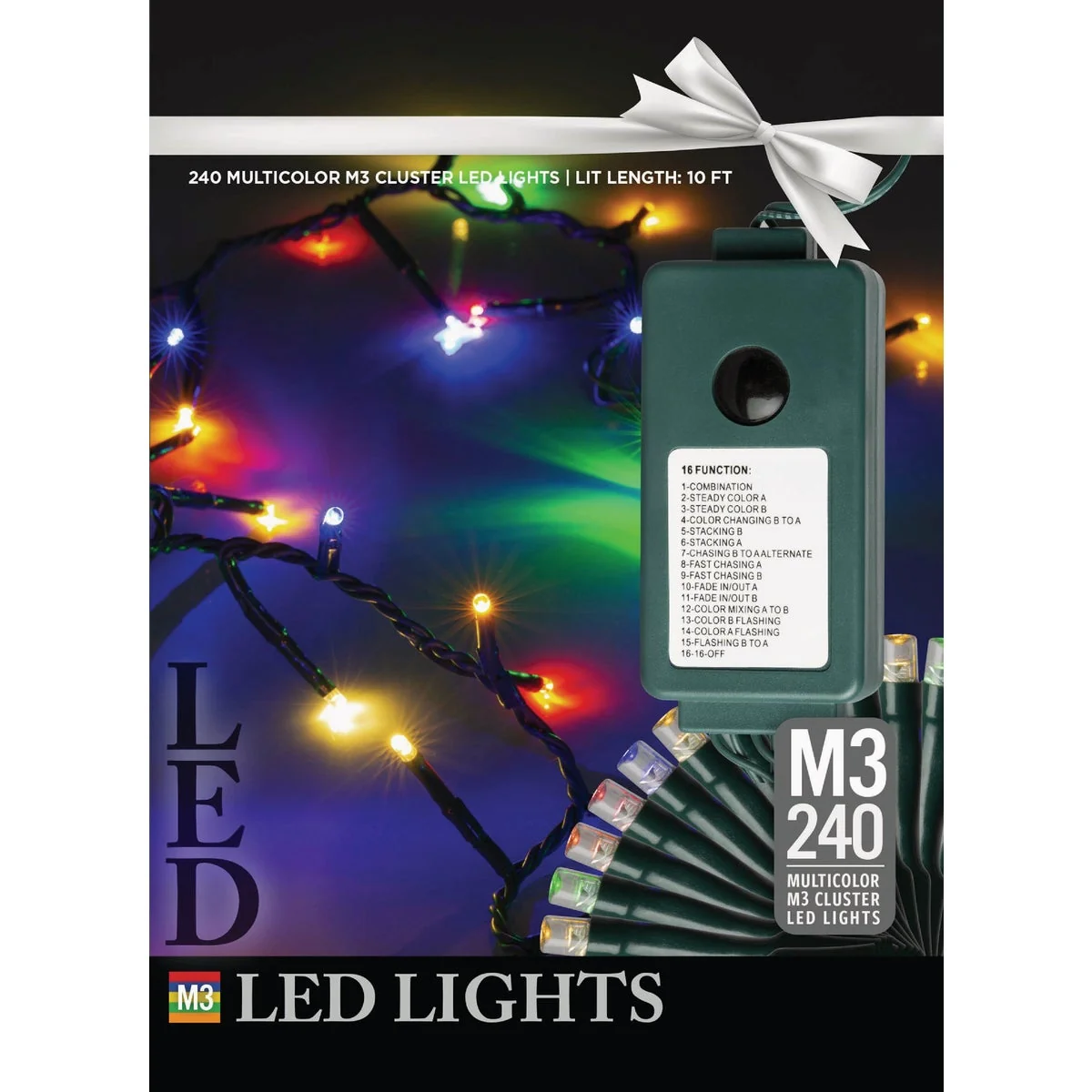 High-Grade J Hofert Multi 240-Bulb M3 LED Cluster String Light Set Environmentally Friendly